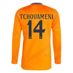 Real Madrid Voetbalshirt 2024-25 Tchouameni #14 Uittenue Heren Lange Mouw