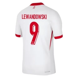Robert Lewandowski #9 Polen Voetbalshirt EK 2024 Thuistenue Heren
