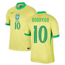 Rodrygo #10 Brazilië Voetbalshirt Copa America 2024 Thuistenue Heren