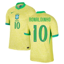 Ronaldinho Gaúcho #10 Brazilië Voetbalshirt Copa America 2024 Thuistenue Heren