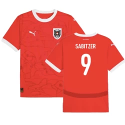 Sabitzer #9 Oostenrijk Voetbalshirt EK 2024 Thuistenue Heren