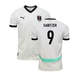 Sabitzer #9 Oostenrijk Voetbalshirt EK 2024 Uittenue Heren