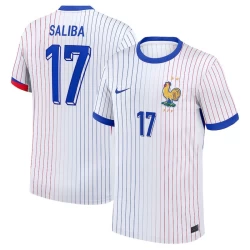 Saliba #17 Frankrijk Voetbalshirt EK 2024 Uittenue Heren