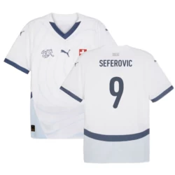 Seferovic #9 Zwitserland Voetbalshirt EK 2024 Uittenue Heren