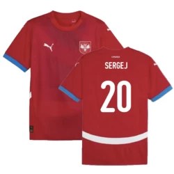 Sergej #20 Servië Voetbalshirt EK 2024 Thuistenue Heren