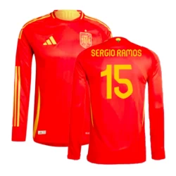 Sergio Ramos #15 Spanje Voetbalshirt EK 2024 Thuistenue Heren Lange Mouw