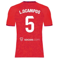 Sevilla FC Voetbalshirt 2024-25 L.Ocampos #5 Uittenue Heren