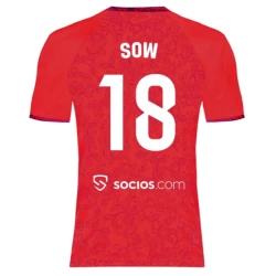 Sevilla FC Voetbalshirt 2024-25 Sow #18 Uittenue Heren