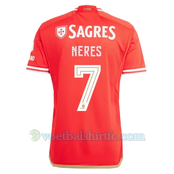 SL Benfica Neres #7 Voetbalshirt 2023-24 UCL Thuistenue Heren