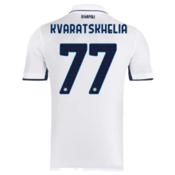 SSC Napoli Voetbalshirt 2024-25 Khvicha Kvaratskhelia #77 Uittenue Heren