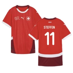 Steffen #11 Zwitserland Voetbalshirt EK 2024 Thuistenue Heren