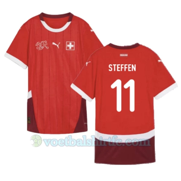 Steffen #11 Zwitserland Voetbalshirt EK 2024 Thuistenue Heren