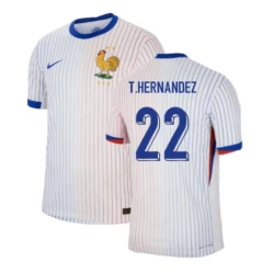 T. Hernandez #22 Frankrijk Voetbalshirt EK 2024 Uittenue Heren