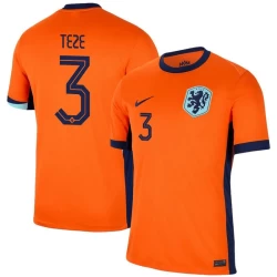 Teze #3 Nederlands Voetbalshirt EK 2024 Thuistenue Heren