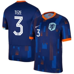 Teze #3 Nederlands Voetbalshirt EK 2024 Uittenue Heren