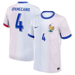 Upamecano #4 Frankrijk Voetbalshirt EK 2024 Uittenue Heren