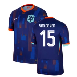 Van De Ven #15 Nederlands Voetbalshirt EK 2024 Uittenue Heren