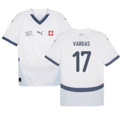 Vargas #17 Zwitserland Voetbalshirt EK 2024 Uittenue Heren