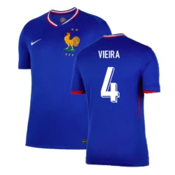 Vieira #4 Frankrijk Voetbalshirt EK 2024 Thuistenue Heren