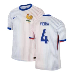 Vieira #4 Frankrijk Voetbalshirt EK 2024 Uittenue Heren