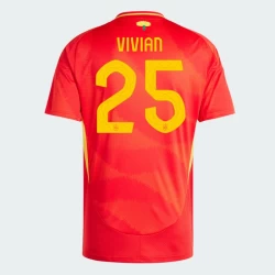 Vivian #25 Spanje Voetbalshirt EK 2024 Thuistenue Heren