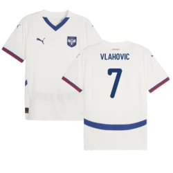 Vlahovic #7 Servië Voetbalshirt EK 2024 Uittenue Heren