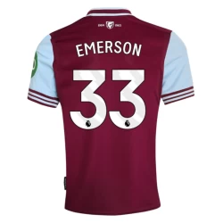 West Ham United Emerson #33 Voetbalshirt 2024-25 Thuistenue Heren