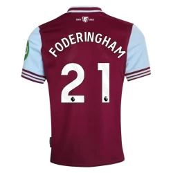 West Ham United Foderingham #21 Voetbalshirt 2024-25 Thuistenue Heren