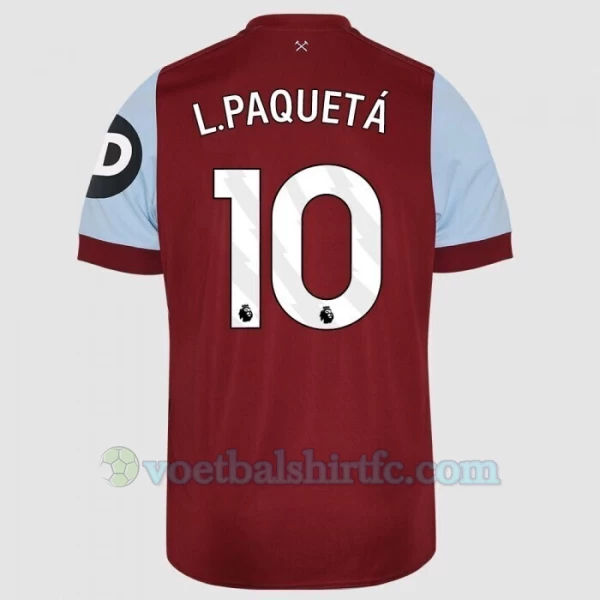 West Ham United L. Paqueta #10 Voetbalshirt 2023-24 Thuistenue Heren