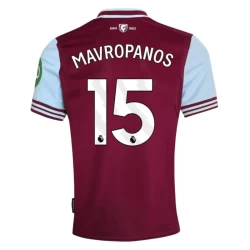 West Ham United Mavropanos #15 Voetbalshirt 2024-25 Thuistenue Heren