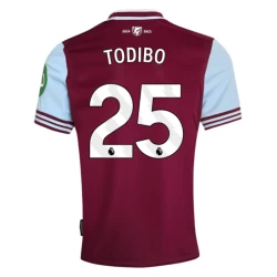 West Ham United Todibo #25 Voetbalshirt 2024-25 Thuistenue Heren