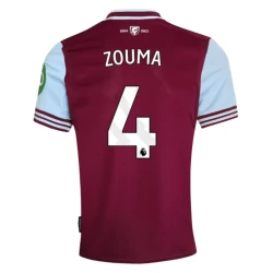 West Ham United Zouma #4 Voetbalshirt 2024-25 Thuistenue Heren