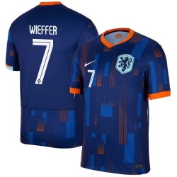 Wieffer #7 Nederlands Voetbalshirt EK 2024 Uittenue Heren