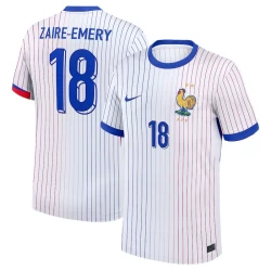 Zaire-emery #18 Frankrijk Voetbalshirt EK 2024 Uittenue Heren